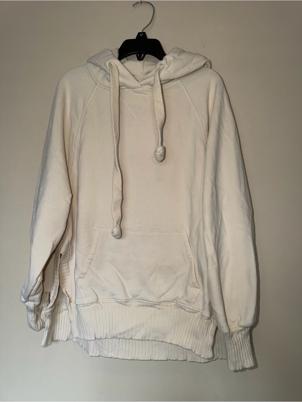 American Eagle Cream Hooded Sweater Pullover